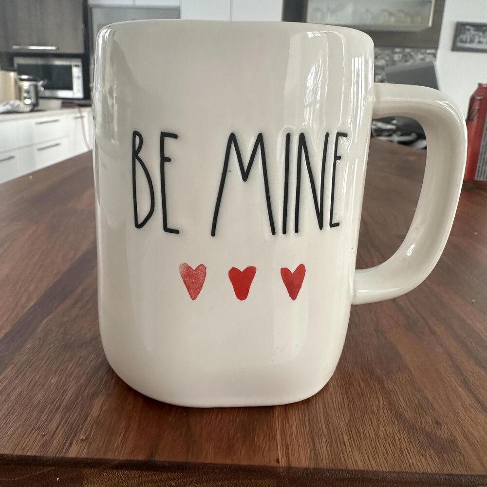 Rae Dunn Artisan Collection Valentine "Be Mine" Ceramic Mug - 4.5''